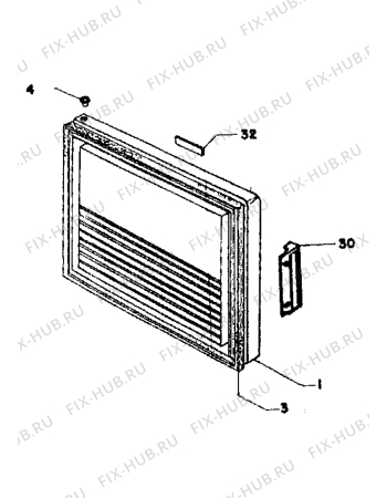 Взрыв-схема холодильника Zanussi Z6050F - Схема узла Freezer door